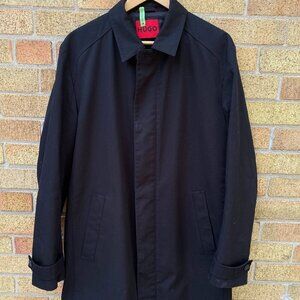 Hugo Boss HUGO Collection Trench Coat Mens Black Large
